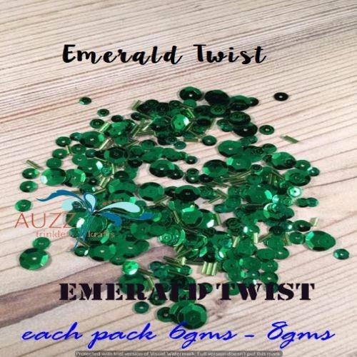 Auzz Trinklets N Krafts Shaker Mix Emerald Twist