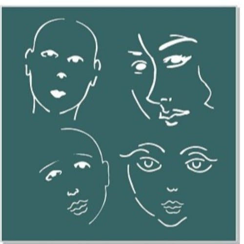 Memory Maze face 8x8 stencil