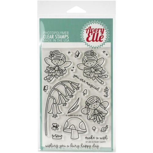 Avery Elle Clear Stamp Set 4"X6" Fairy Happy