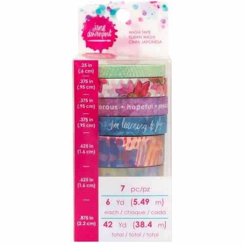 Jane Davenport Mixed Media Washi Tape Rolls 7/Pkg Fantastical, 6 Yards Each