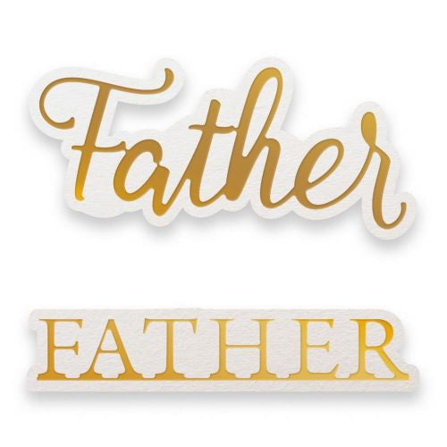 Couture Creations Sentiment Mini Dies 2/Pkg Father 1.9"X1.9"