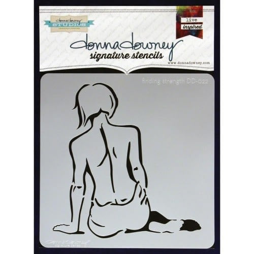 Donna Downey Signature Stencils 8.5"X8.5" Finding Strength