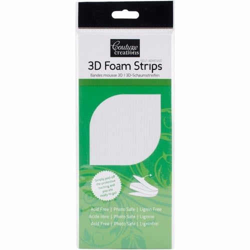 Couture Creations 3D Foam Strips White 3mm wide CO723899