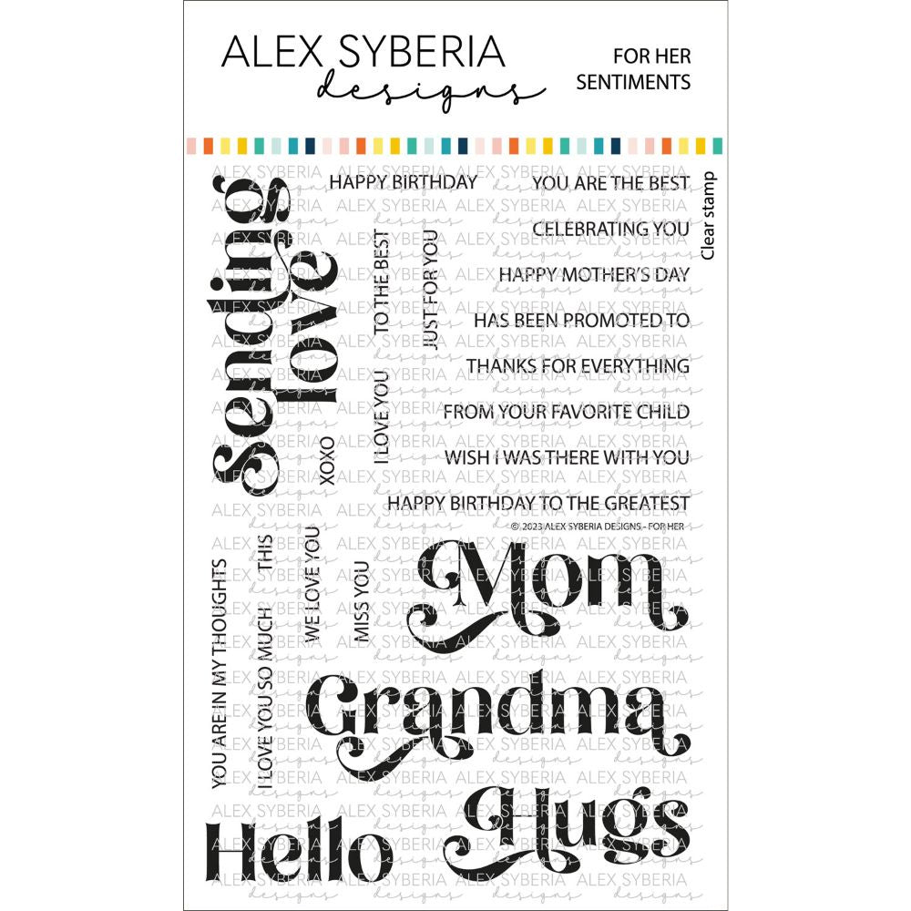 Alex Syberia Designs For Her Sentiments Stamp Set