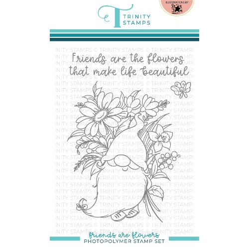 Trinity Stamps Friends are Flowers 4x6 Stamp Set