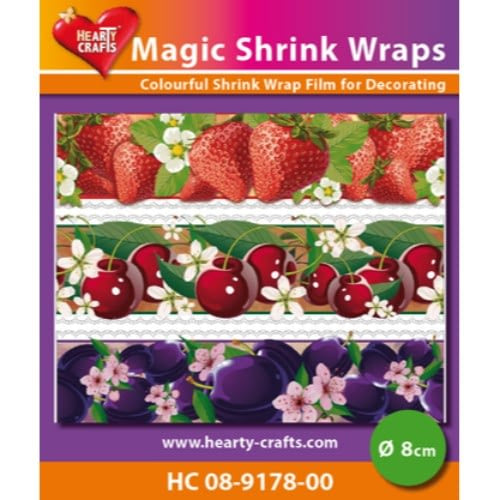 Hearty Crafts Magic Shrink Wraps, Fruit 8 cm