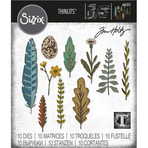 Sizzix Thinlits Dies By Tim Holtz 10/Pkg Funky Nature