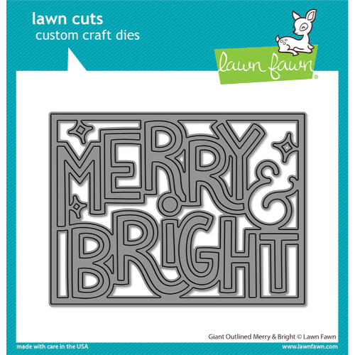 Lawn Fawn dies giant outlined merry & bright - giant outlined merry & bright