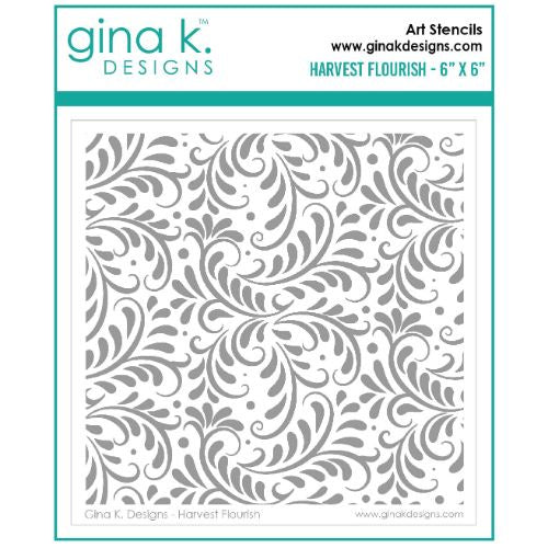 GKD ART STENCIL- HARVEST FLOURISH