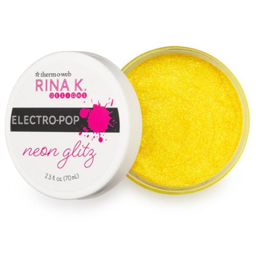 Gina K Designs GLITZ GLITTER GEL- NEON HELLO YELLOW