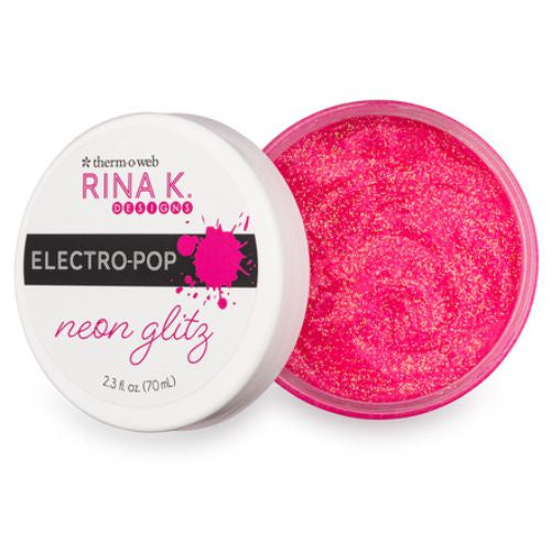 Gina K Designs GLITZ GLITTER GEL- NEON POPPIN PINK