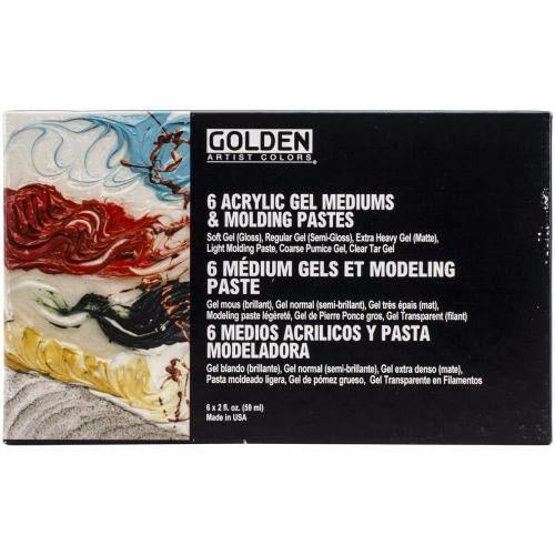 Golden Introductory Acrylic Gel Mediums &amp; Molding Paste Set