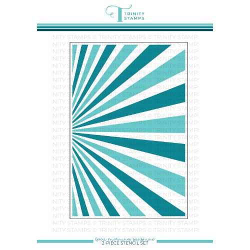 Trinity Stamps Good Morning Sunshine - 6x9" Laser Cut 2-piece Layering Stencil Set