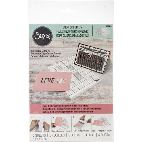 Sizzix Big Shot Sticky Grid 6"X8.5" 5/Pkg