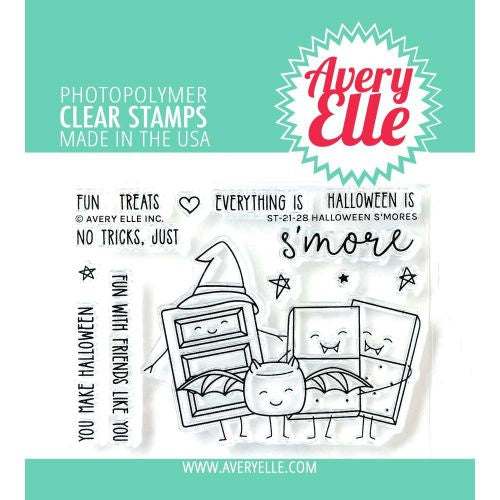 Avery Elle Clear Stamp Set 4"X3" Halloween S'mores - Auzz Trinklets N Krafts