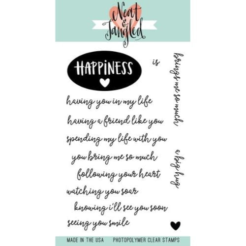 Neat &amp; Tangled Clear Stamps 4"X6" Happiness