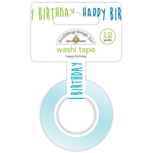 Doodlebug Washi Tape 15mmX12yd Happy Birthday, Party Time