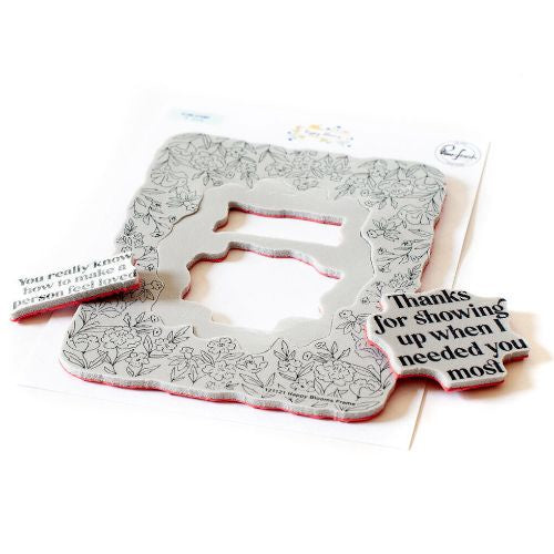 Pinkfresh Studio Happy Blooms Frame cling stamp