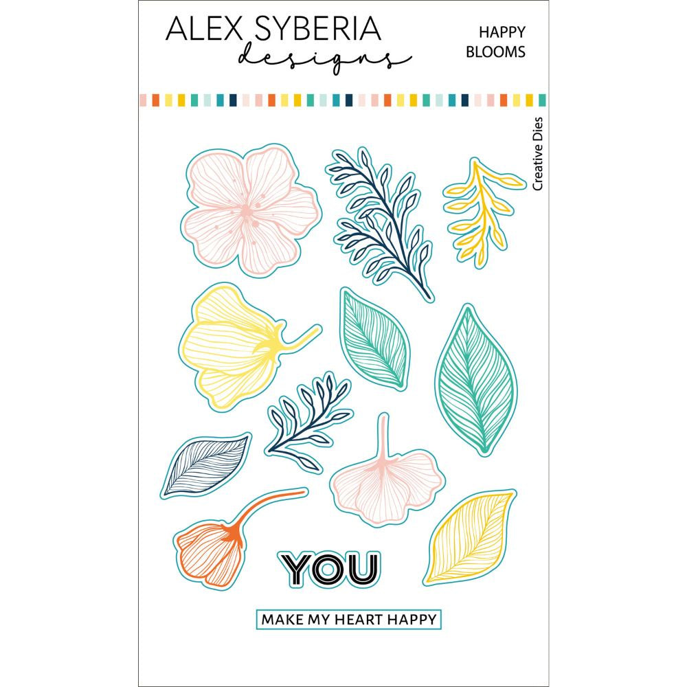 Alex Syberia Designs Happy Blooms Die Set