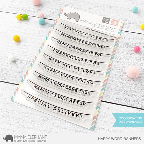 Mama Elephant HAPPY WORD BANNERS