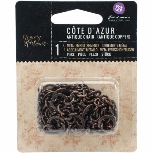 Prima Marketing Frank Garcia Memory Hardware Chain 1yd Cote d'Azur Rope/Antique Bronze