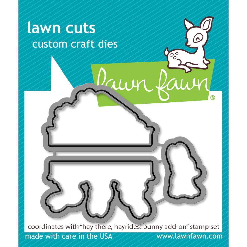 Lawn Fawn hay there, hayrides! bunny add-on lawn cuts