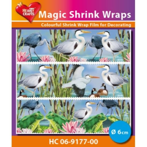 Hearty Crafts Magic Shrink Wraps, Herons Waterfront 6 cm