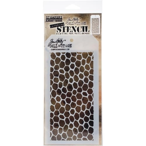 Tim Holtz Layered Stencil 4.125"X8.5" Hive  THS105