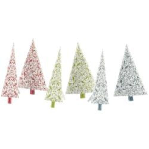 Eyelet Outlet Shape Brads 12/Pkg Holiday Trees