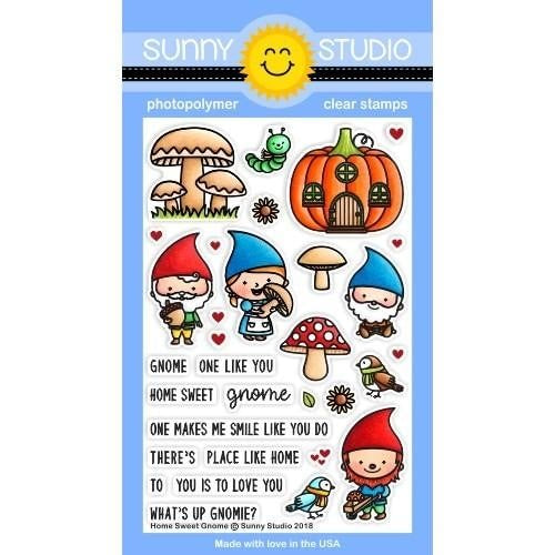 Sunny Studios HOME SWEET GNOME STAMPS