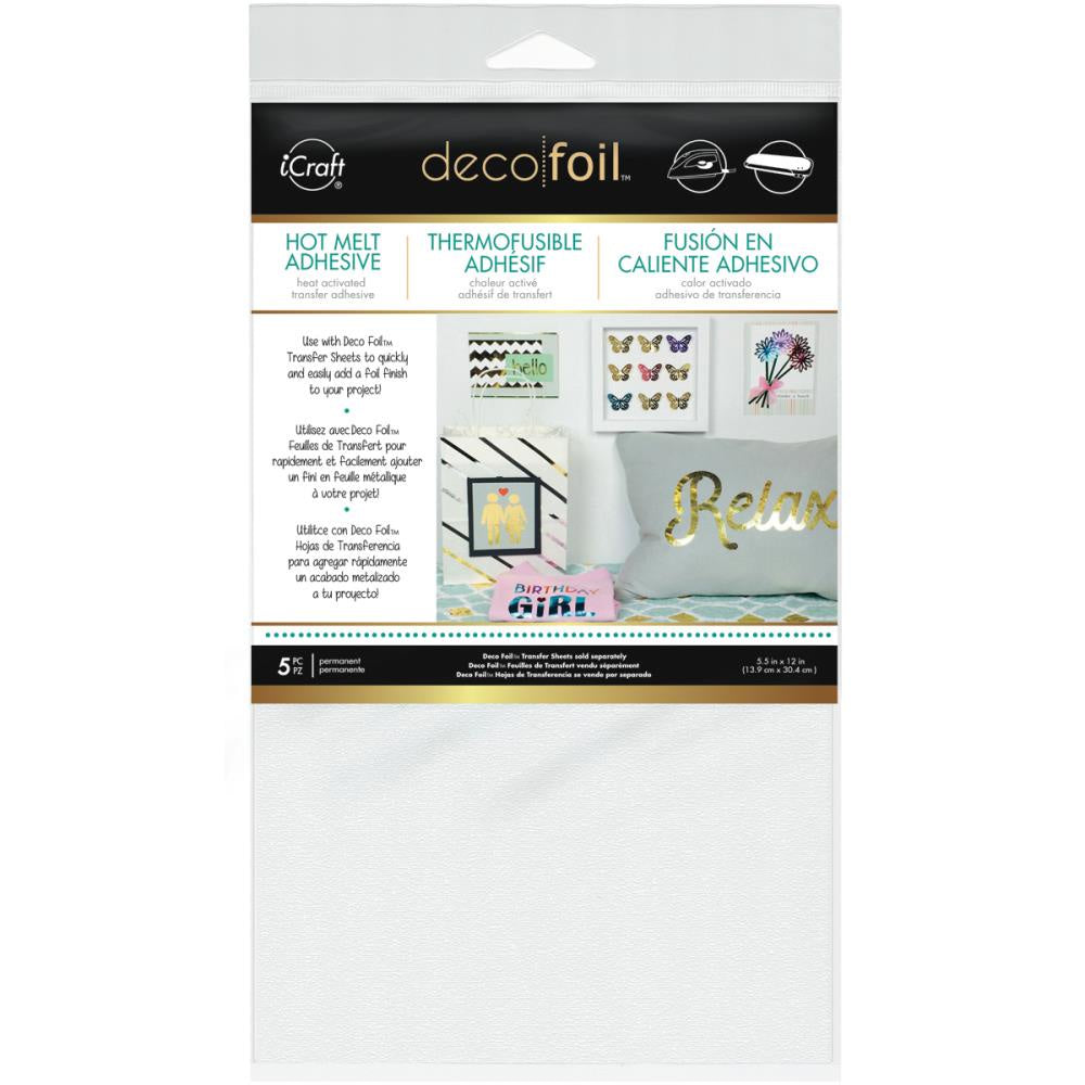 iCraft Deco Foil Iron-On Transfer Sheet 5.5"X12" 5/Pkg