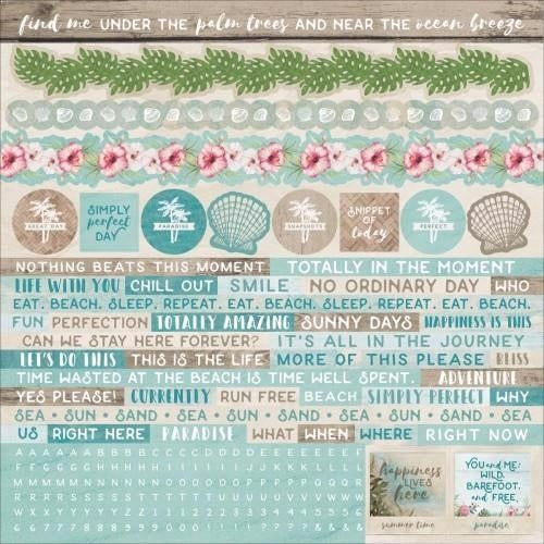 Kaisercraft Island Escape Cardstock Stickers 12"X12"