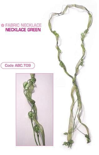 Sospeso Fabric Necklace Green