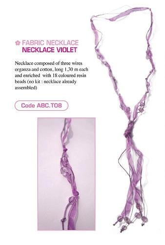 Sospeso Fabric Necklace Violet