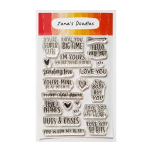 Jane's Doodles Love You Clear Stamps (JD098)