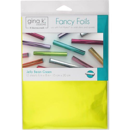 Gina K Designs Fancy Foil 6"X8" 12/Pkg Jelly Bean Green