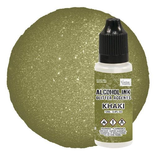 Couture Creation A Ink Glitter Accents Khaki - 12mL