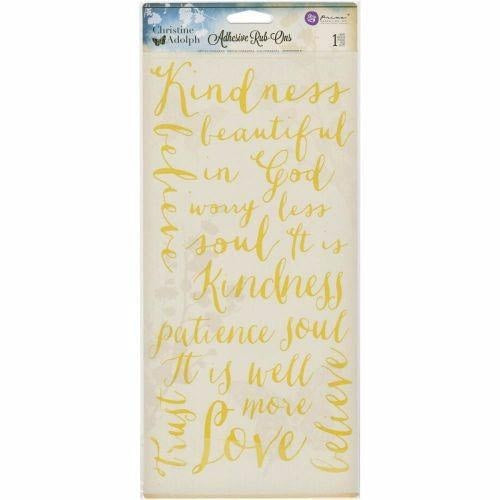 Prima Marketing Christine Adolph Adhesive Rub-Ons 5.5"X12" Kindness Words