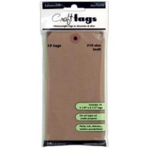 Ranger Inkssentials Kraft Craft Tags #10 10/Pkg 4.125"X8.5"