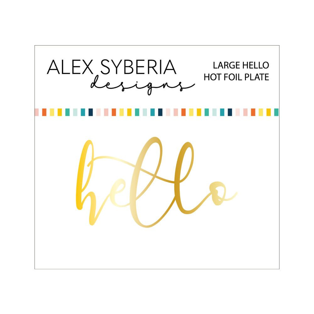 Alex Syberia Designs Large Hello Hot Foil Plate