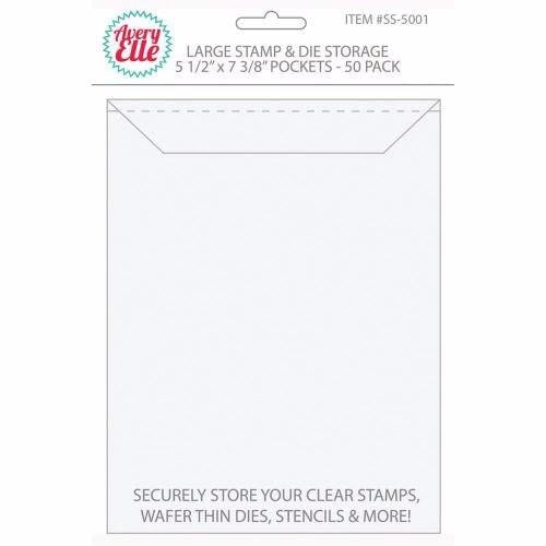 Avery Elle Stamp & Die Storage Pockets 50/Pkg Large 5.5"X7.25"