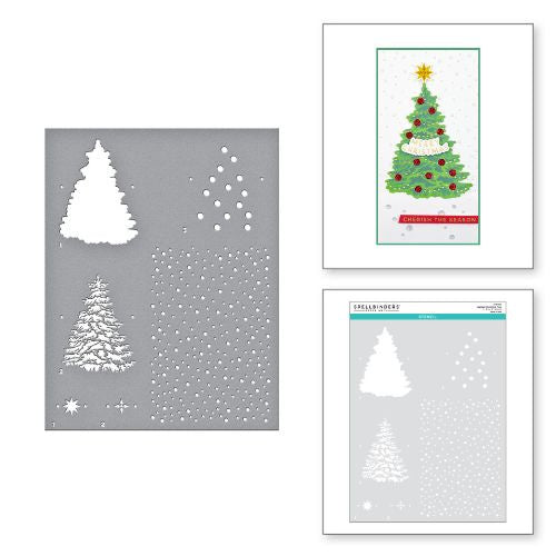 Spellbinders Stencil Layered Christmas Tree Stencil from the Trim a Tree Collection