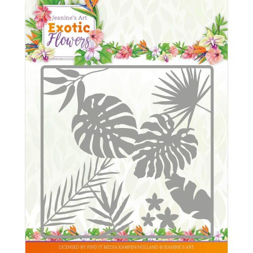 Find It Trading Jeanine's Art Die Leaf &amp; Flower Frame, Exotic Flowers