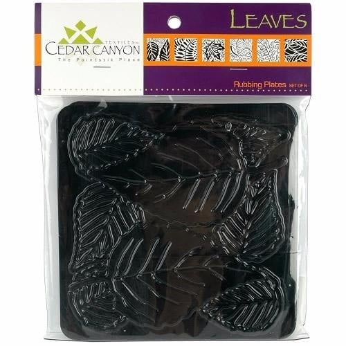 Artist's Paintstiks Rubbing Plates 7.125"X7.125" 6/Pkg Leaves