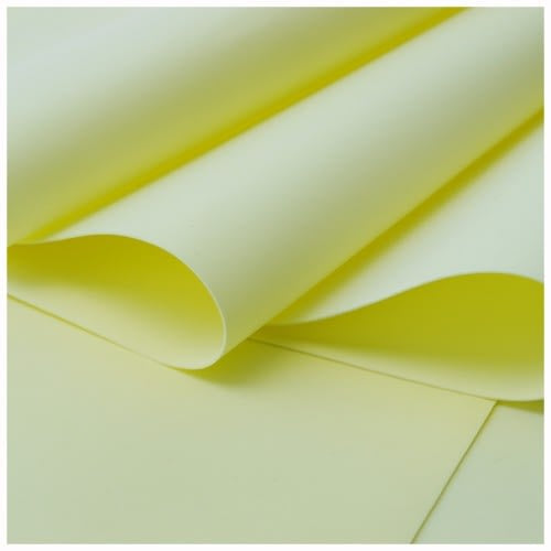 Foamiran 0.6mm Light yellow 30cm x 35cm **faded from edges