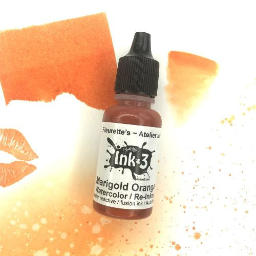 Inkon3 Atelier Watercolor / Re-inker Maigold Orange ~ Artist Grade Fusion Ink