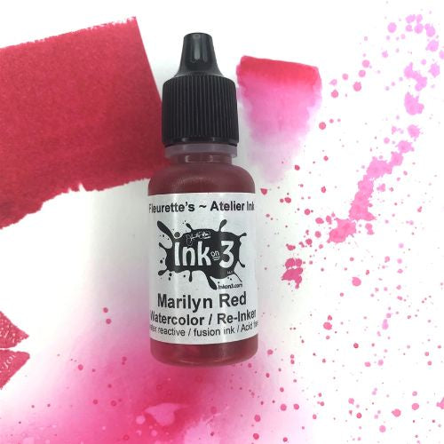 Inkon3 Atelier Watercolor / Re-inker Marilyn Red ~ Artist Grade Fusion Ink