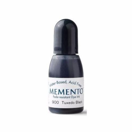 Memento Dye Ink Refill .5oz Tuxedo Black - Auzz Trinklets N Krafts