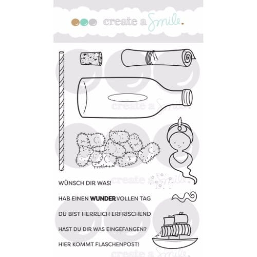 Create A Smile Stamp Message in a Bottle