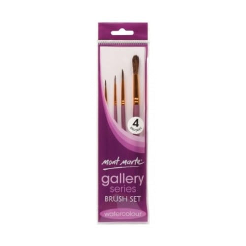 Mont Marte Gallery Series Brush Set Watercolour 4 pce